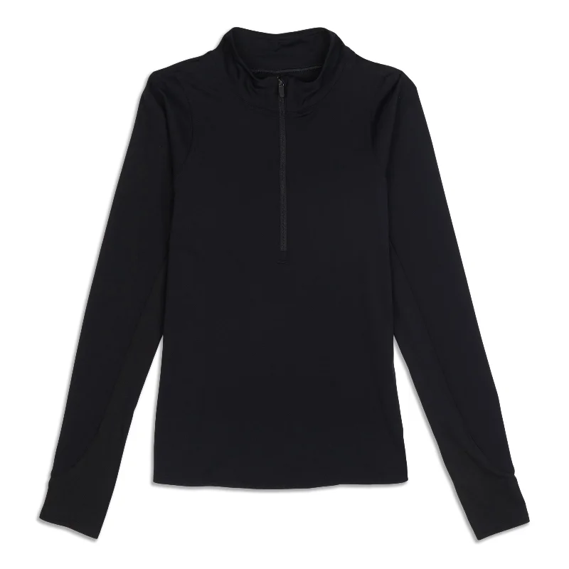 Women's Soft Long Sleeve Shirt for Casual Outfits -Half-Zip Long Sleeve Shirt - Resale