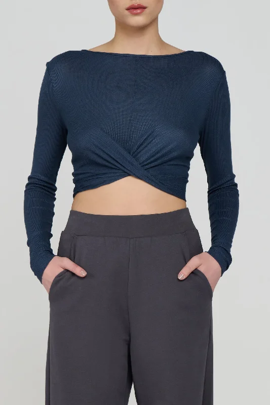 Women's Zip-front Long Sleeve T-shirt -Harmony Long Sleeve