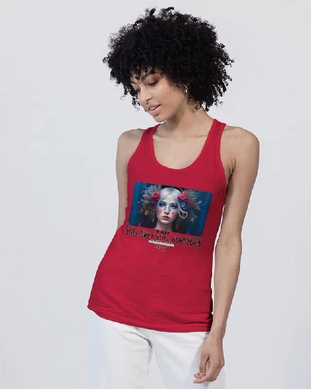 Women's Summer Camisoles for Warm Days -I am Still Grey Still Gorgeous Unisex Jersey Tank | Bella + Canvas