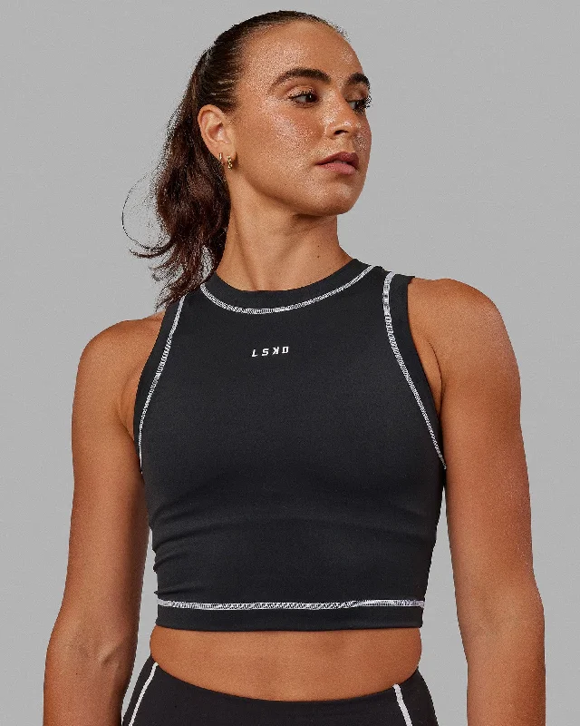 Women's Printed Camis -Imprint Tank - Black-White