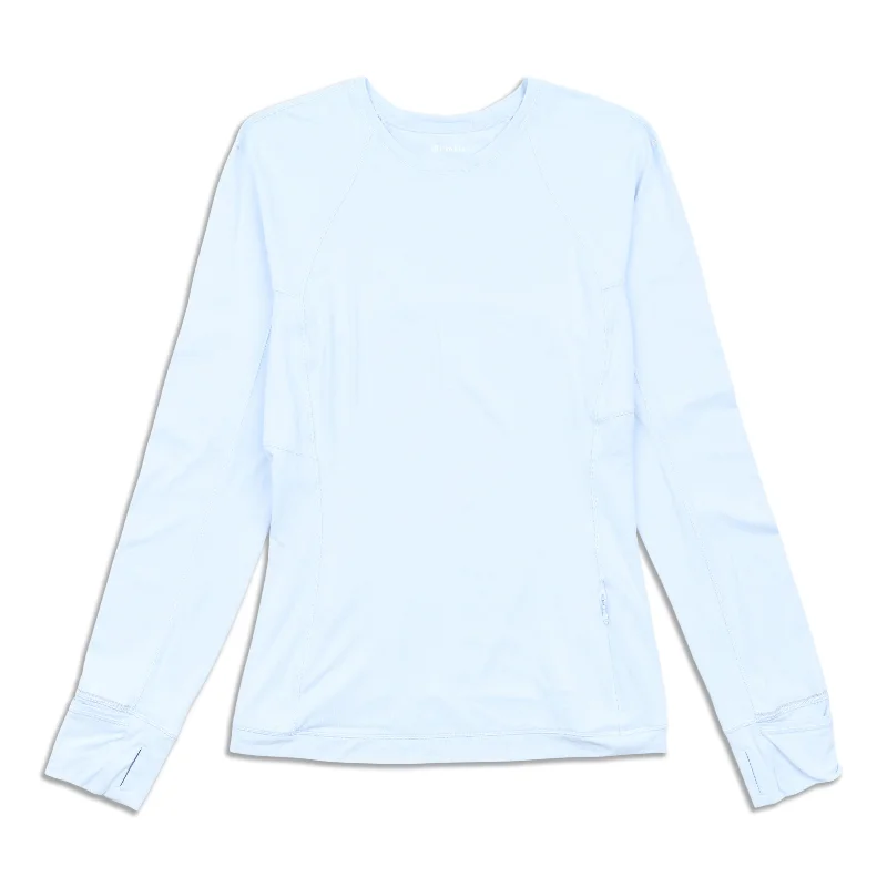 Women's Textured Long Sleeve Shirt for Comfort -It's Run Long Sleeve Shirt - Resale