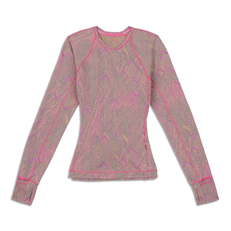 Women's Long Sleeve T-shirt with Text Print -It's Run Long Sleeve Shirt - Resale