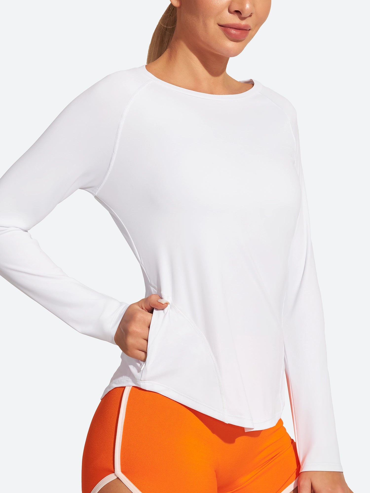 Women's Relaxed Long Sleeve T-shirt for Day Trips -IUGA UPF 50+ Long Sleeve Rash Guard With Pockets Women's Relaxed Long Sleeve T-shirt for Day Trips -IUGA UPF 50+ Long Sleeve Rash Guard With Pockets