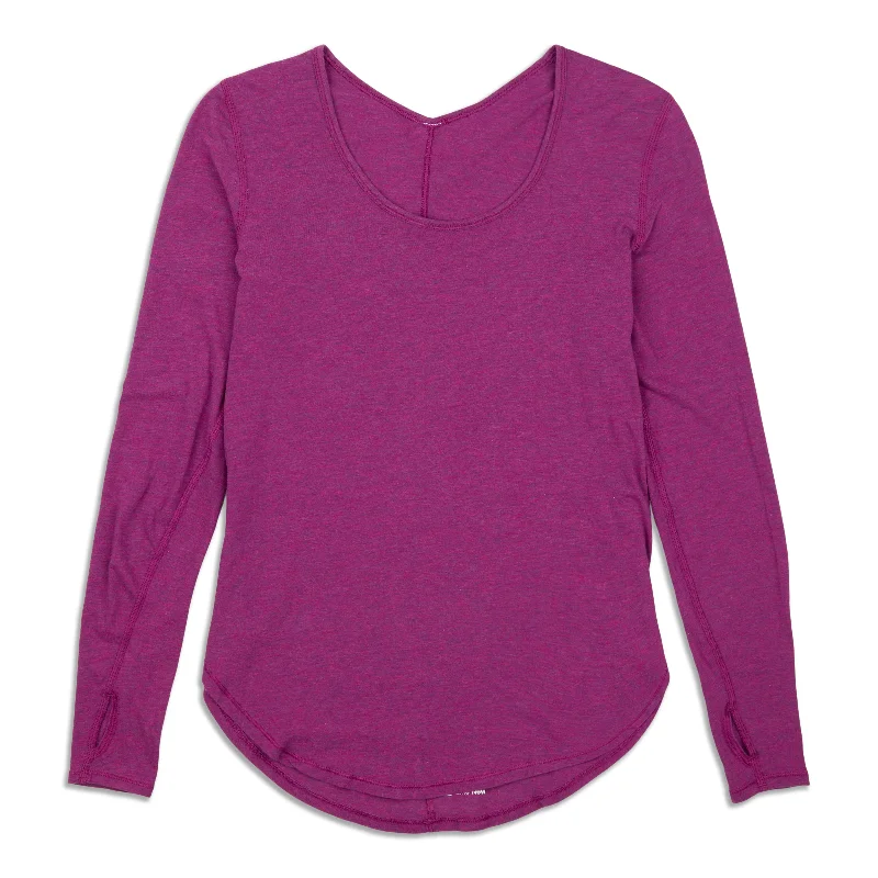 Women's Soft Long Sleeve T-shirt for Comfort -Karma Long Sleeve Shirt - Resale