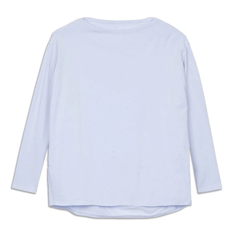 Women's Cozy Long Sleeve T-shirt for Fall -LA Back In Action Long Sleeve Shirt - Resale Women's Cozy Long Sleeve T-shirt for Fall -LA Back In Action Long Sleeve Shirt - Resale
