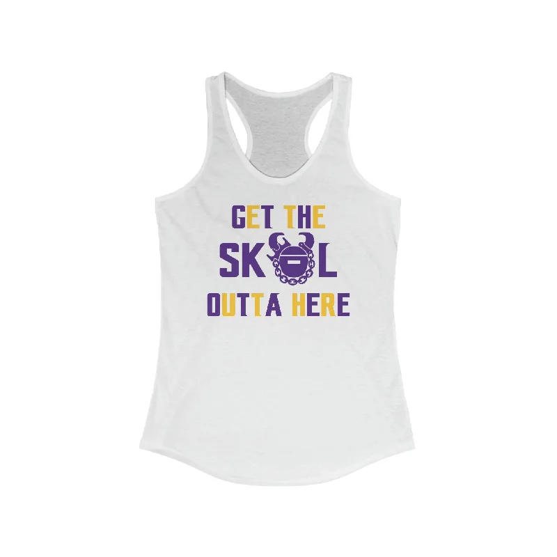 Women's Satin Tank Tops -Ladies Ideal Racerback Tank - Get OUTTA Here
