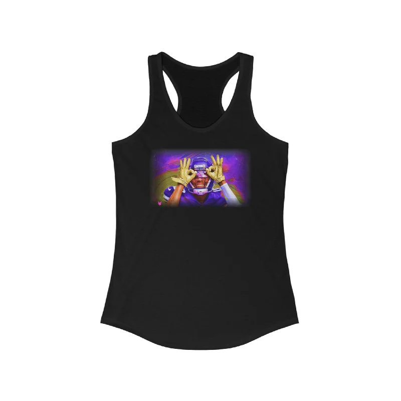 Women's Relaxed Fit Tank Tops -Ladies Ideal Racerback Tank - Griddy (Color Blast)