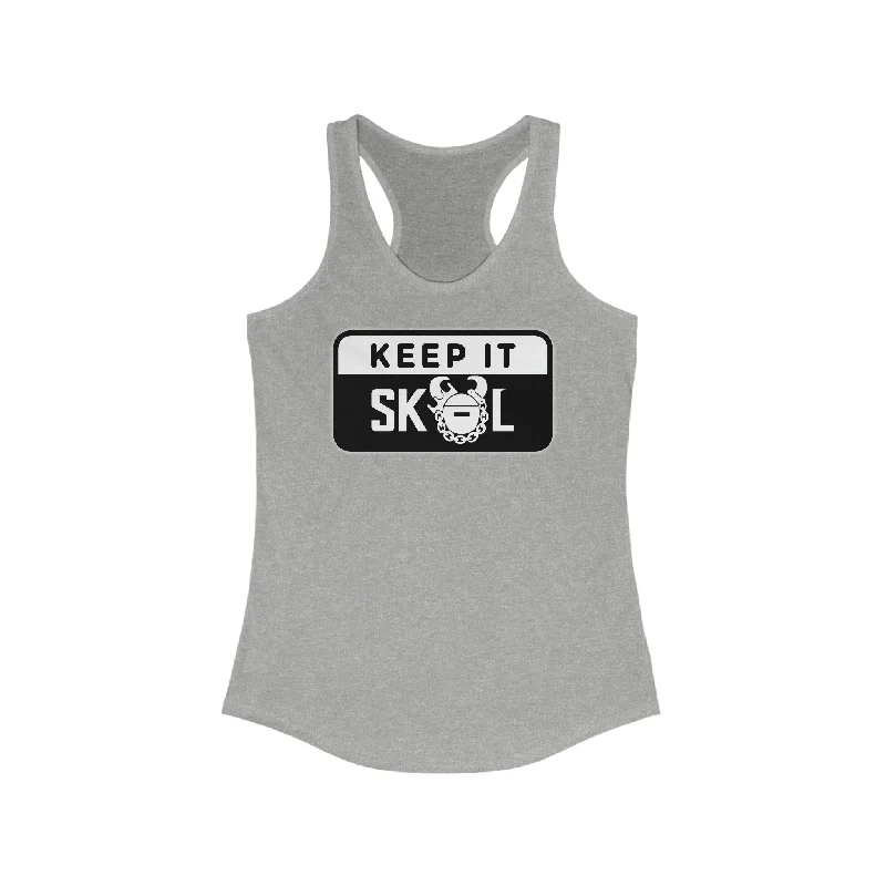 Women's Tank Tops for Party -Ladies Ideal Racerback Tank - Keep it Simple (Framed)