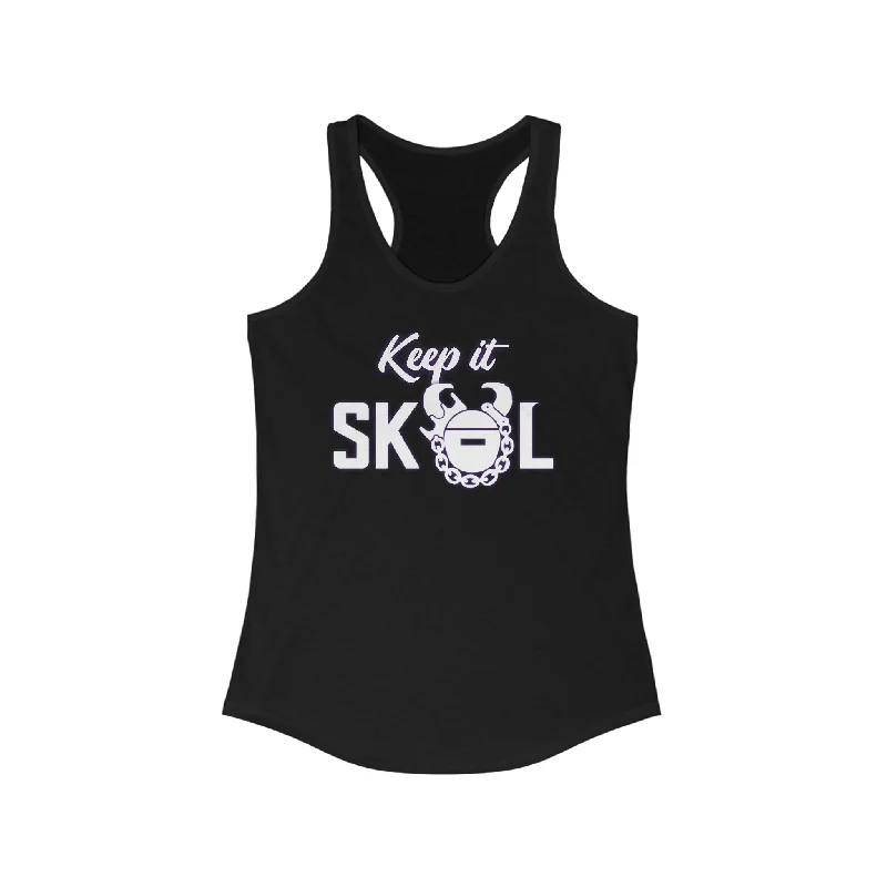 Women's Ruffle Tank Tops -Ladies Ideal Racerback Tank - Keep it Simple