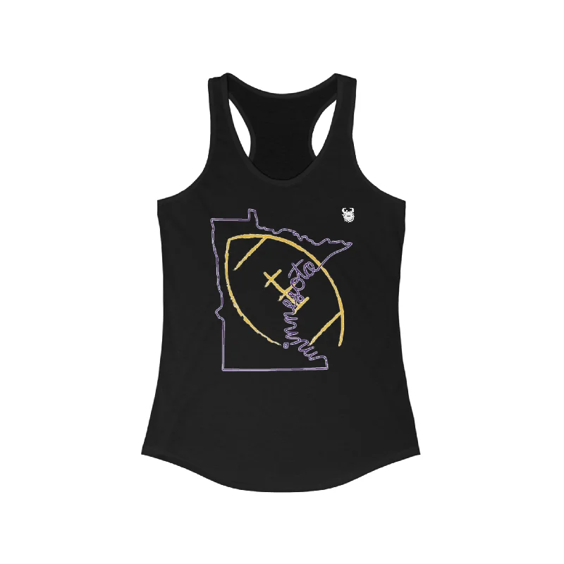 Women's Cami Tops for Layering -Ladies Ideal Racerback Tank - MN State Football