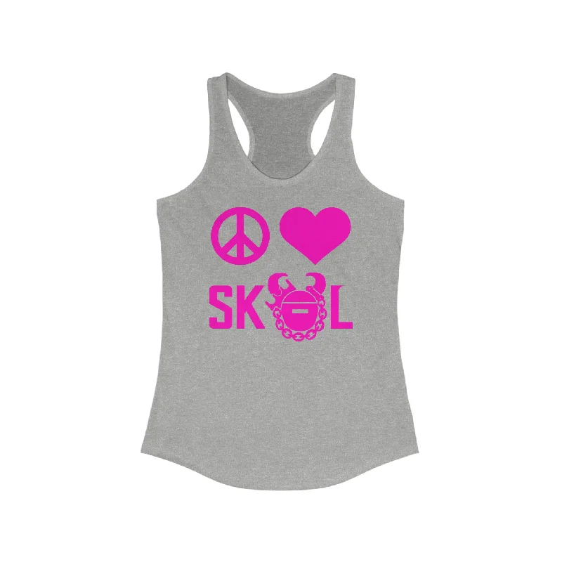Women's Comfortable Camis for Sleep -Ladies Ideal Racerback Tank - Peace & Love