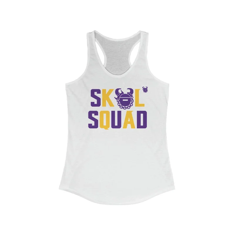 Women's Tie Dye Tank Tops -Ladies Ideal Racerback Tank - SQUAD