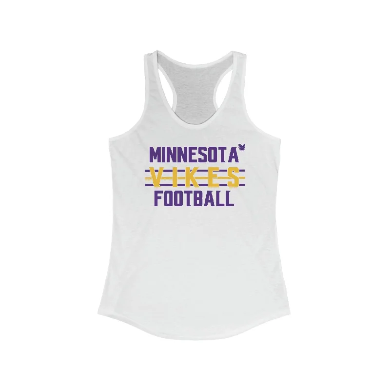 Women's Adjustable Strap Tank Tops -Ladies Ideal Racerback Tank - Vikes Football