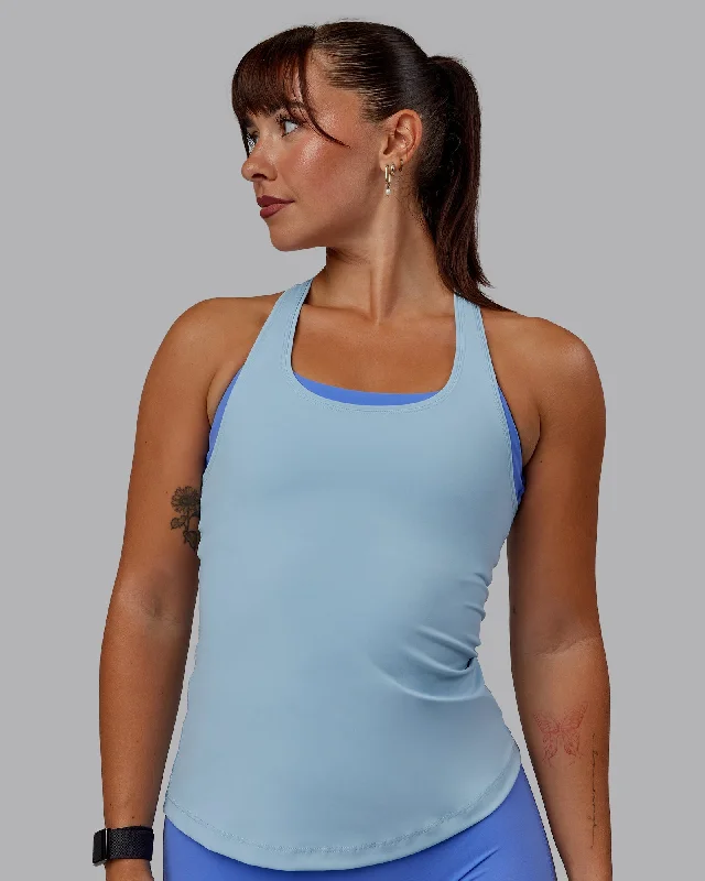 Women's Trendy Tank Tops for Warm Weather -Lift Performance Tank - Glacial Blue