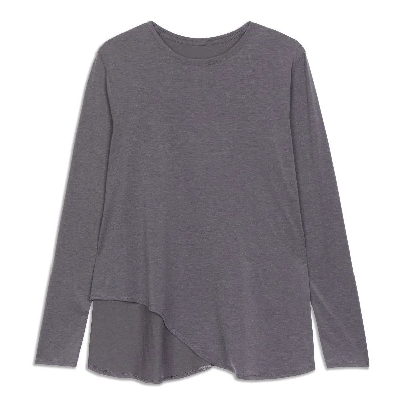 Women's Elegant Long Sleeve T-shirt for Winter Style -Lifted Balance Long Sleeve Shirt - Resale Women's Elegant Long Sleeve T-shirt for Winter Style -Lifted Balance Long Sleeve Shirt - Resale