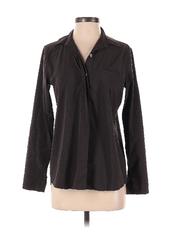 Women's Simple Long Sleeve T-shirt for Everyday Style -Long Sleeve Blouse