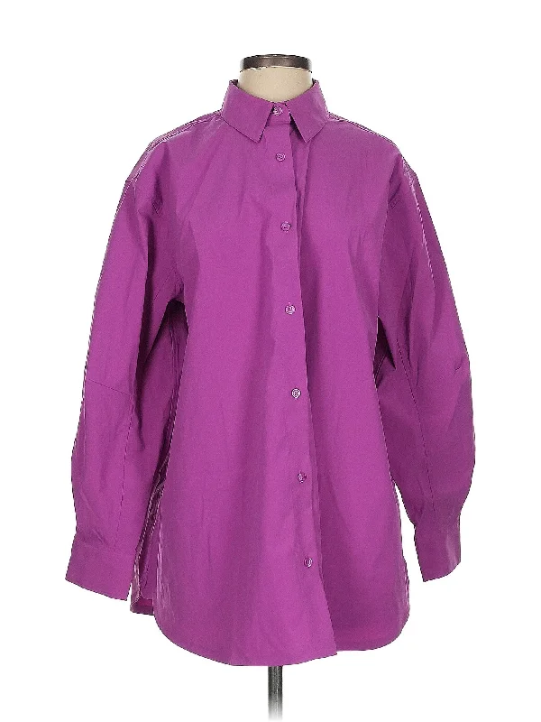 Women's Black Cotton Long Sleeve T-shirt -Long Sleeve Blouse