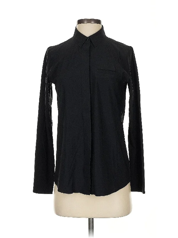 Women's Relaxed Long Sleeve T-shirt with Text Print -Long Sleeve Blouse