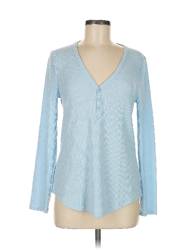 Women's Soft Touch V-neck Long Sleeve Shirt -Long Sleeve Henley