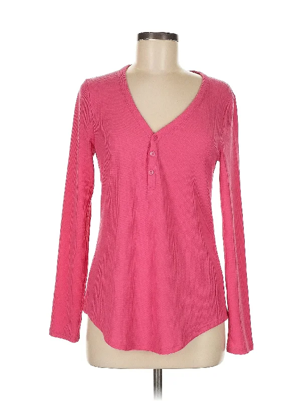 Women's Fun Long Sleeve T-shirt -Long Sleeve Henley