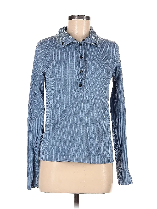 Women's Simple Long Sleeve T-shirt for Busy Days -Long Sleeve Polo