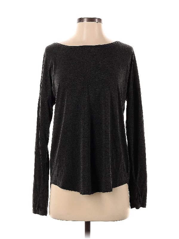 Women's Soft Cotton Long Sleeve T-shirt with Relaxed Fit -Long Sleeve Top