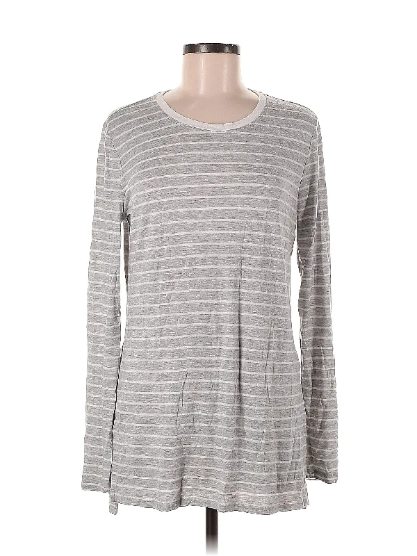 Women's Relaxed T-shirt for Casual or Sporty Style -Long Sleeve Top