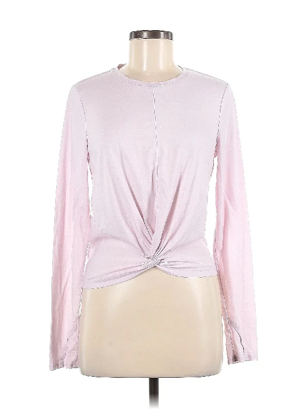 Women's Lightweight Long Sleeve T-shirt with Design -Long Sleeve Top