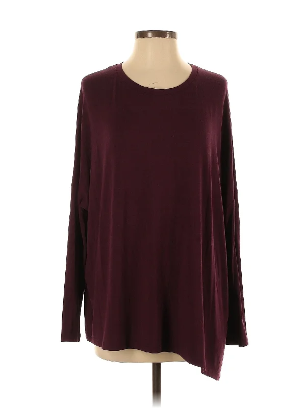 Women's Simple Long Sleeve Shirt for Office Wear -Long Sleeve Top