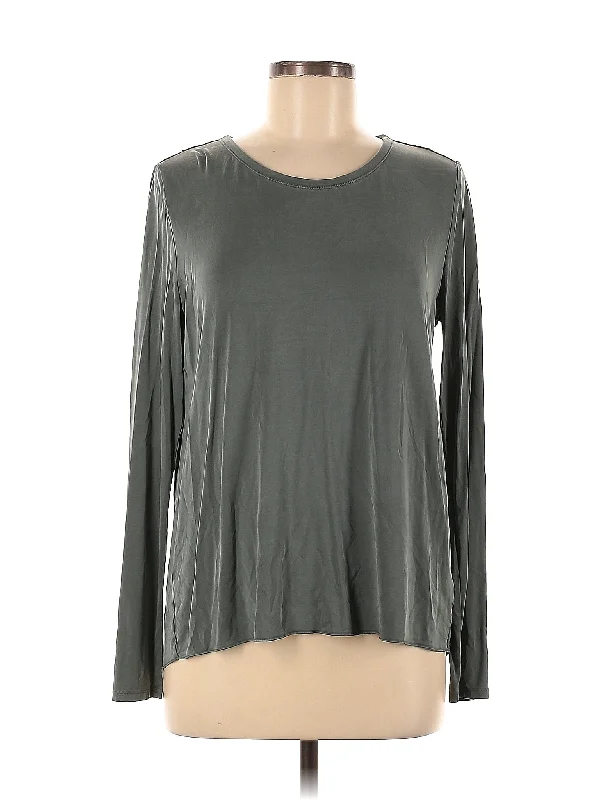 Women's Sleek Long Sleeve Shirt for Professional Look -Long Sleeve Top
