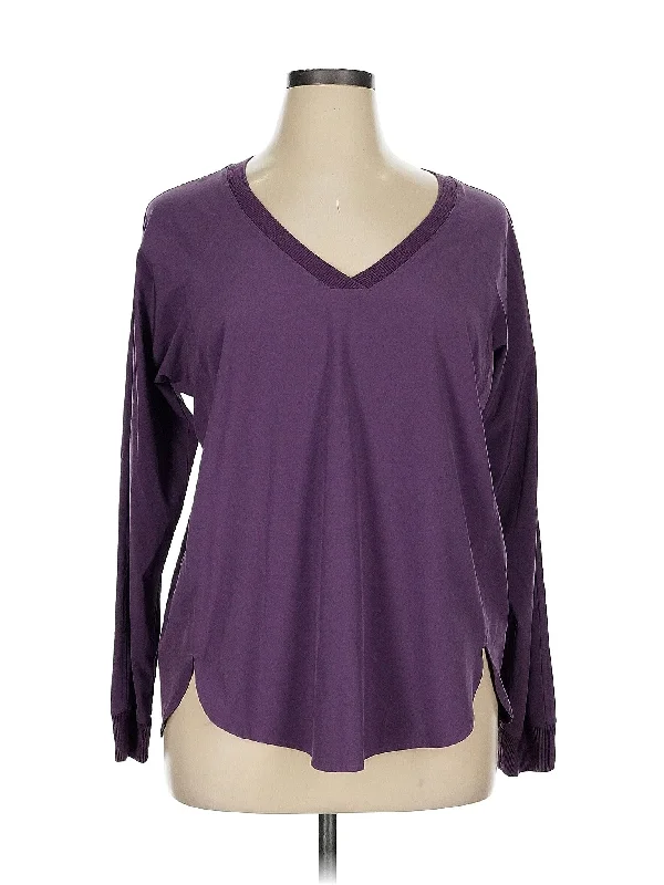 Women's Long Sleeve T-shirt with Pockets -Long Sleeve Top