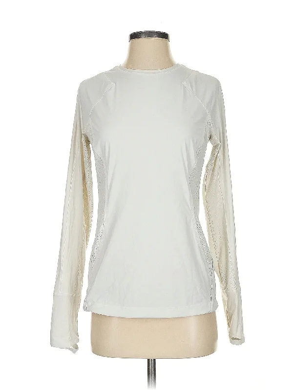 Women's Trendy Long Sleeve T-shirt for Active Days -Long Sleeve Top