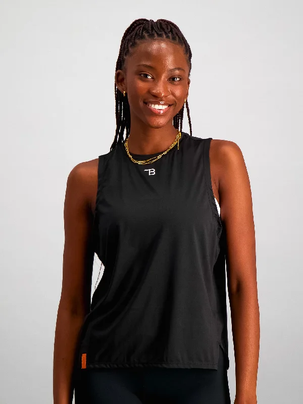 Women's Tank Tops with Straps -Madison Tank - Black