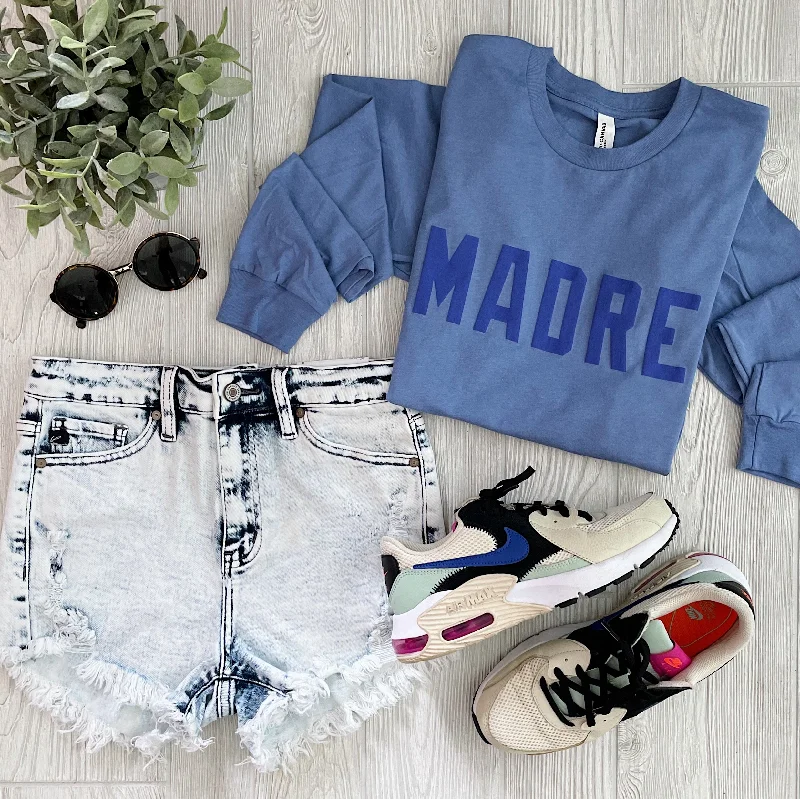 Women's Classic Long Sleeve T-shirt -MADRE • Periwinkle Long Sleeve