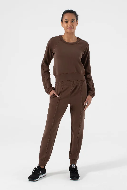 Women's Textured Long Sleeve T-shirt for Casual Wear -Marcie Sleek Long Sleeve