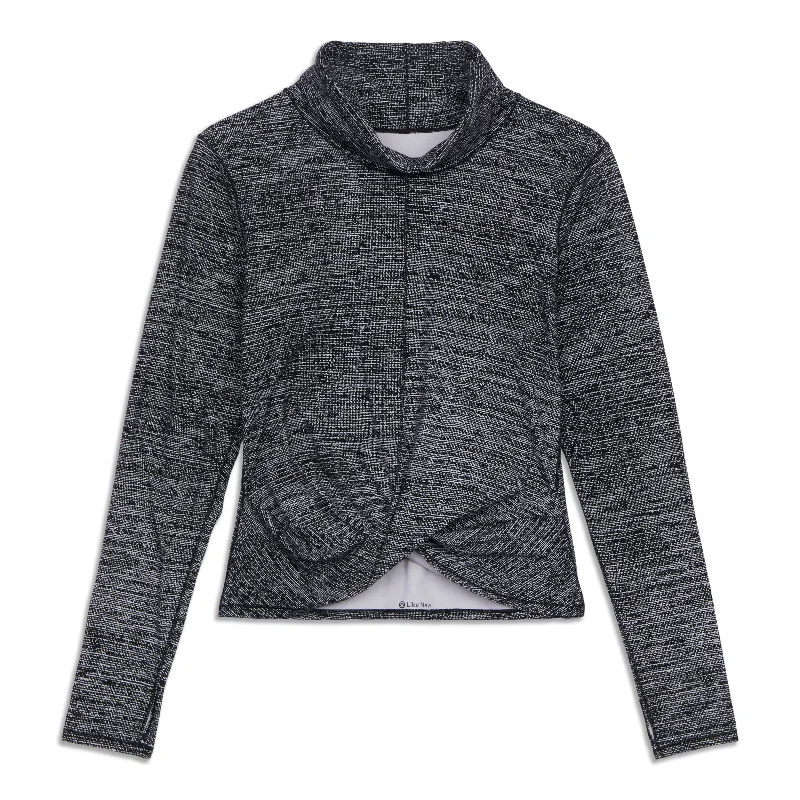 Women's Cozy Long Sleeve T-shirt for Evening Wear -Melodic Movement Long Sleeve Shirt - Resale Women's Cozy Long Sleeve T-shirt for Evening Wear -Melodic Movement Long Sleeve Shirt - Resale