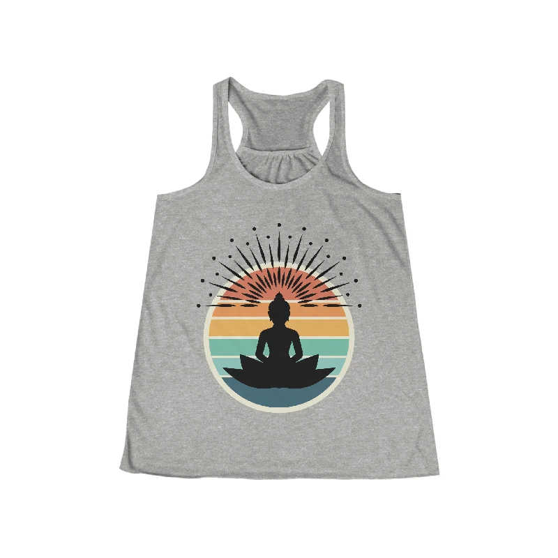 Women's Sleeveless Tank Tops -Mindful Buddha Tank Top