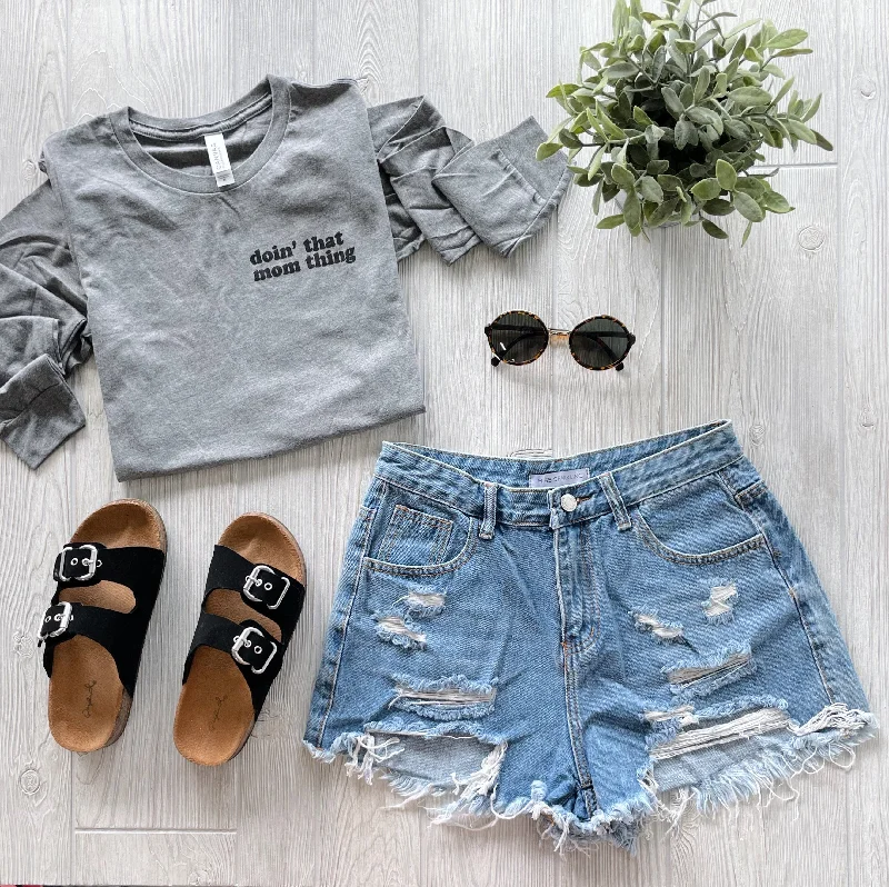 Women's Stylish Long Sleeve Top -Mom Thing • Long Sleeved