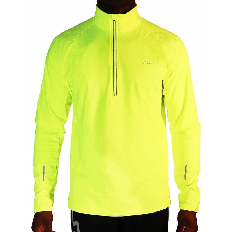 Women's Long Sleeve T-shirt with Logo -More Mile Alaska Half Zip Long Sleeve Mens Running Top - Yellow Women's Long Sleeve T-shirt with Logo -More Mile Alaska Half Zip Long Sleeve Mens Running Top - Yellow
