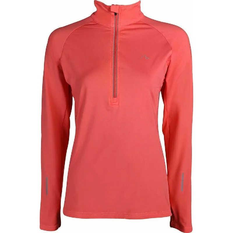 Women's Long Sleeve T-shirt for Lounge -More Mile Vancouver Half Zip Long Sleeve Womens Running Top - Pink Women's Long Sleeve T-shirt for Lounge -More Mile Vancouver Half Zip Long Sleeve Womens Running Top - Pink