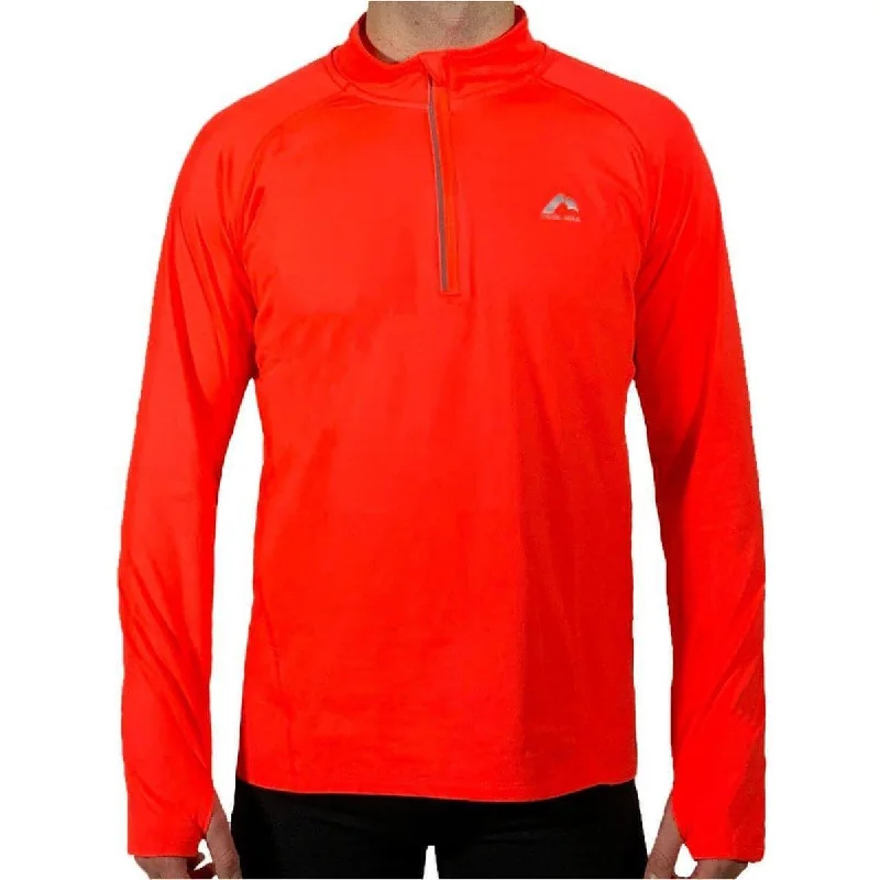 Women's Long Sleeve T-shirt for Summer Nights -More Mile Vivid Half Zip Long Sleeve Mens Running Top - Orange Women's Long Sleeve T-shirt for Summer Nights -More Mile Vivid Half Zip Long Sleeve Mens Running Top - Orange