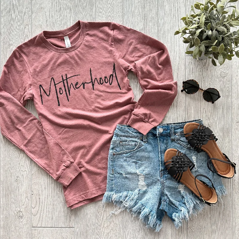 Women's Affordable Long Sleeve T-shirt -Motherhood • Mauve Long Sleeve
