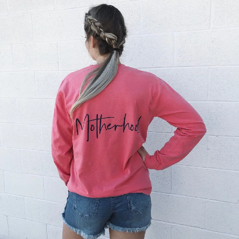 Women's Trendy Long Sleeve T-shirt -Motherhood • Pocket Long sleeve