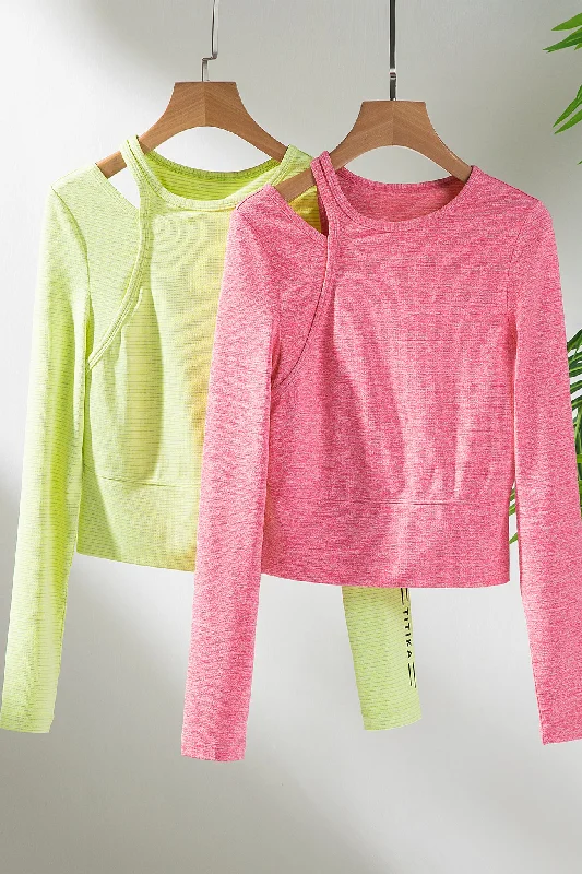 Women's Cozy T-shirt with Long Sleeves for Winter -Asymmetrical Long Sleeve