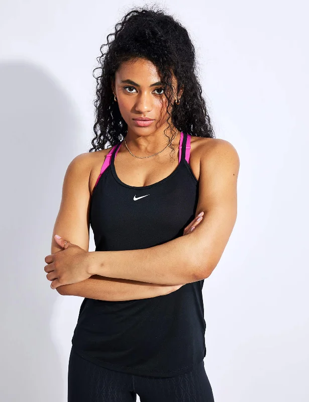 Women's Camisoles with Stretchable Fabric -Dri-FIT One Elastika Tank - Black/White