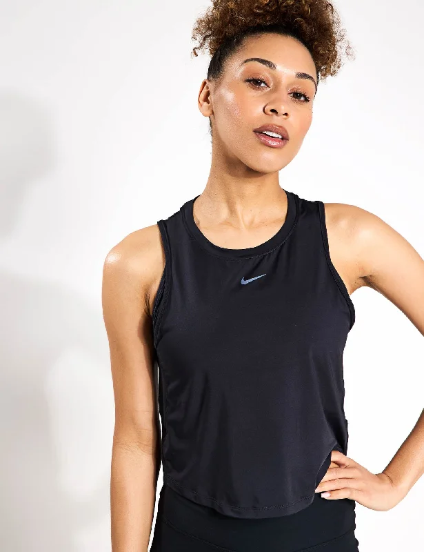 Women's Soft Tank Tops for Any Occasion -One Classic Dri-FIT Cropped Tank Top - Black