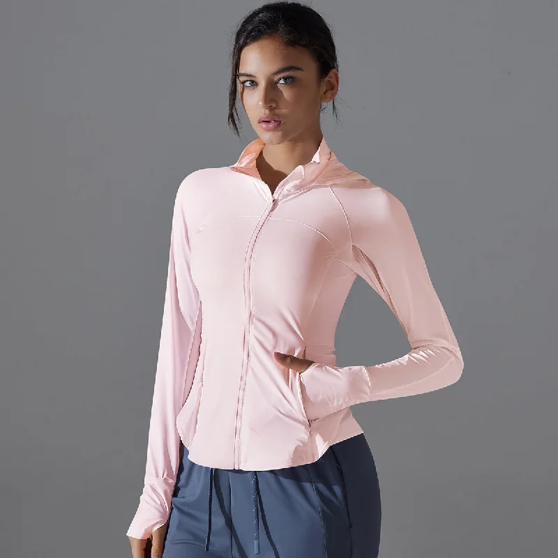 Women's Printed Casual Long Sleeve T-shirt -Nylon ice silk long sleeve slim-fitting sun-proof female summer breathable fitness jacket 4 colors Women's Printed Casual Long Sleeve T-shirt -Nylon ice silk long sleeve slim-fitting sun-proof female summer breathable fitness jacket 4 colors