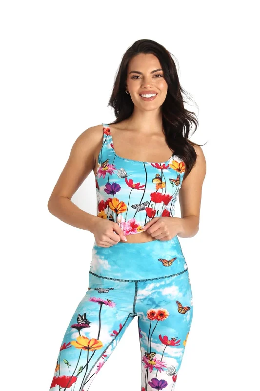 Women's Camisoles with Adjustable Straps -Om Tank - Flower Bomb