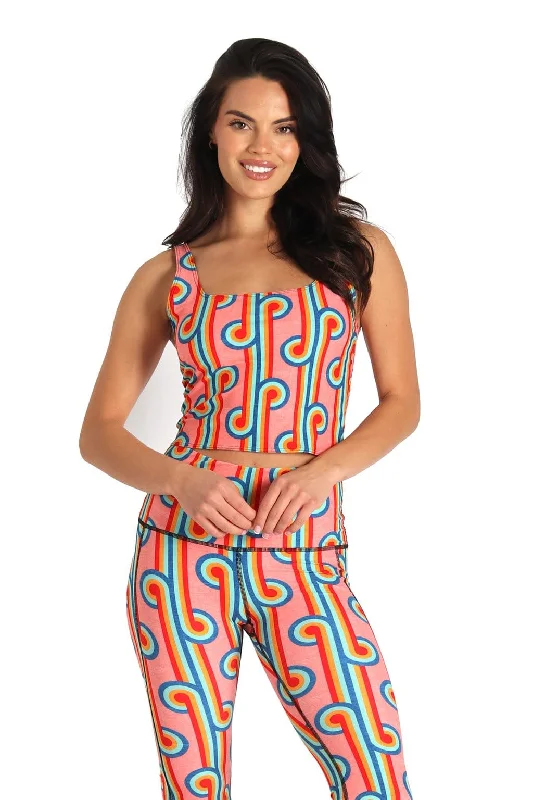 Women's Comfortable Camisoles for Yoga -Om Tank - Rainbow Chaser
