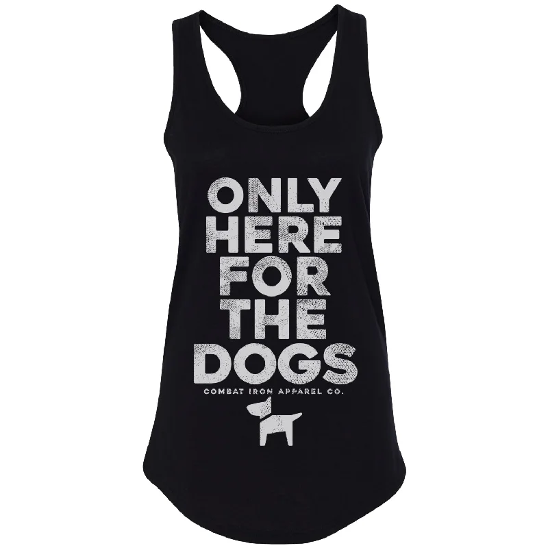 Women's Strapless Tank Tops -Only Here For The Dogs Ladies Tank Top